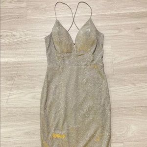 Shimmer  strappy midi dress